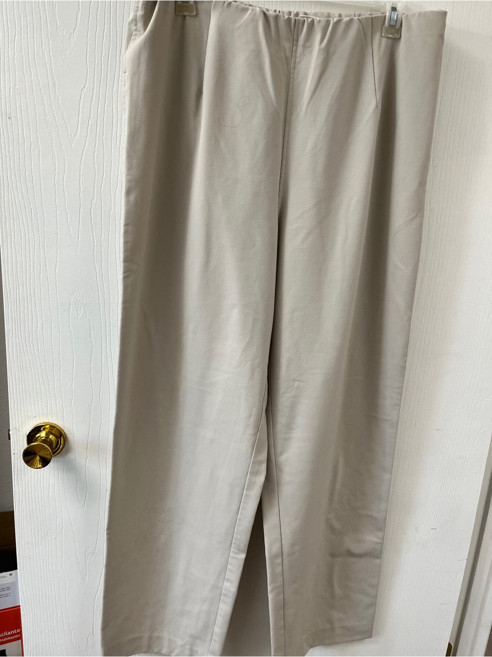 Worthington Light Beige Straight Leg Trousers
